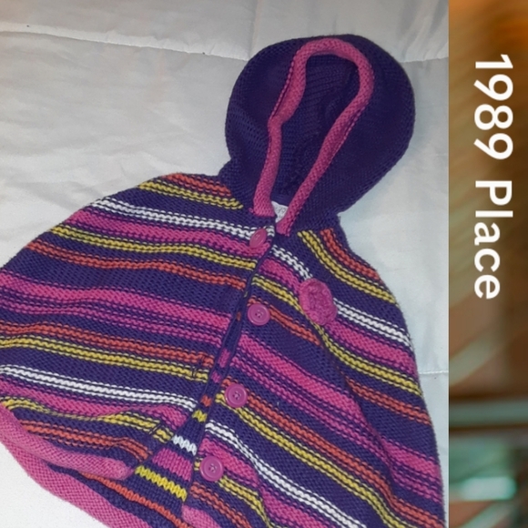 Size 24 months baby girls poncho hoodie cape shawl - Picture 9 of 9